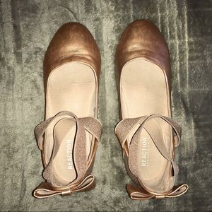 Kenneth Cole Reaction Rose Gold Ballet Flats